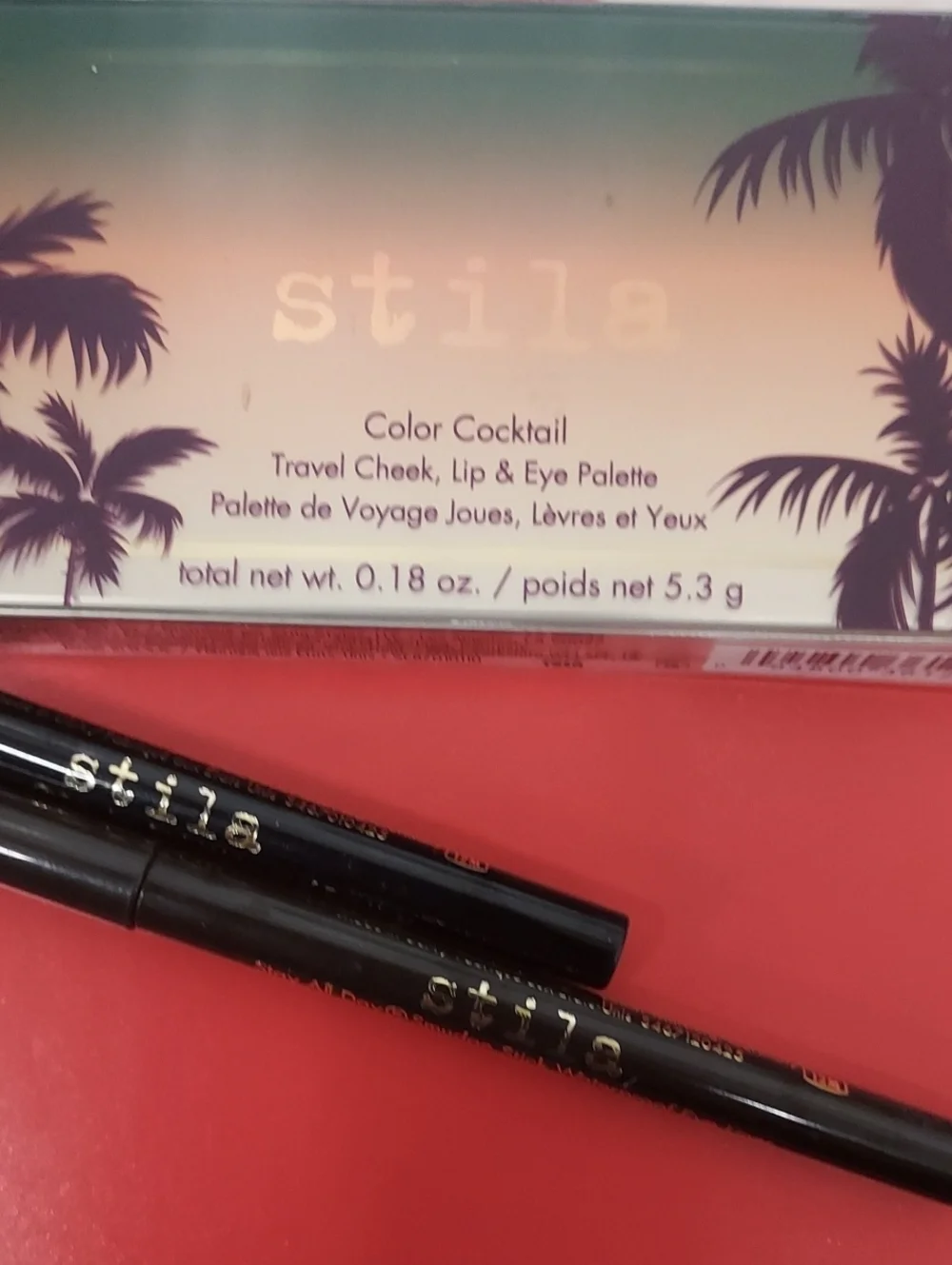 🧡🤎Stila Color Cocktail Travel Palette – Sunset Also 2 Eyeliners